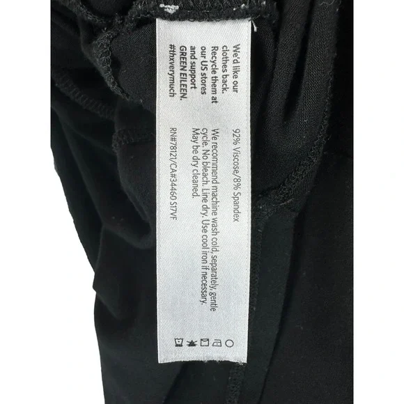 Eileen Fisher Sz XL Shirt Women's Black Knit Minimalist Spandex Blend Flaw - Picture 4 of 7